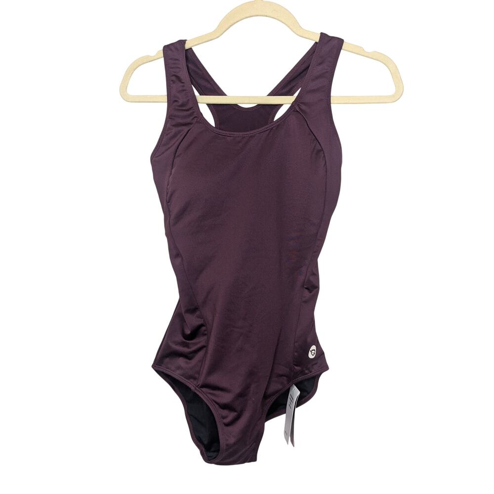 Baleaf UPF 50 Purple Athletic Workout One Piece Swimsuit Womens Size 34 Small